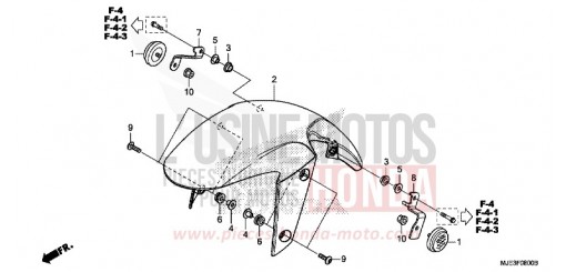 PARAFANGO ANTERIORE CBR650FAG di 2016